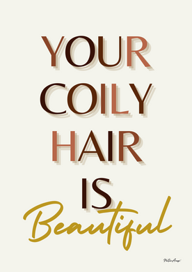 Black Beauty Wall Art - BEAUTIFUL COILY HAIR