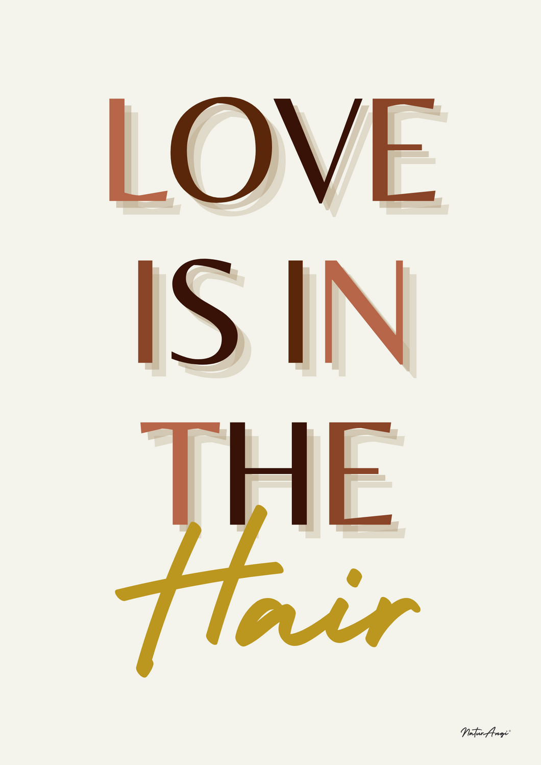 Black Beauty Wall Art - LOVE IS THE HAIR