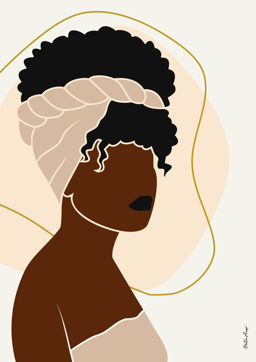 Black Woman Wall Art - AKOSUA